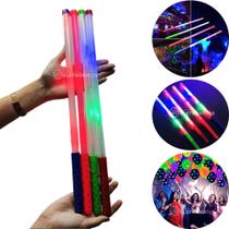 Kit 12 Bastões LED Varinha Mágica Luminoso Colorido Pisca Para Festa Casamento niver - ST807