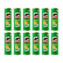 Kit 12 Batata Pringles Creme e Cebola 104g Cada
