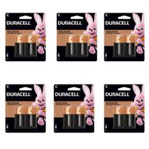 Kit 12 Bateria Pilha Alcalina Média Duracell 1.5V Radio Câmera Digital Brinquedo Aquecedor Lanterna