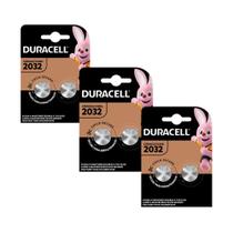 Kit 12 Bateria Pilha Moeda Lítio Duracell Computador Relógio Controle Portão Balança Longa Duração