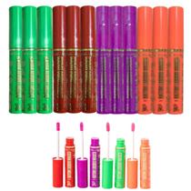 Kit 12 Batom Líquido Mágico BF10153 Colorido 4Ml -BellaFemme Kit 12 Batom Líquido Mágico BF10153 Colorido 4Ml -BellaFemme
