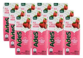 Kit 12 Bebida de Soja Sabor Morango Ades 200ml