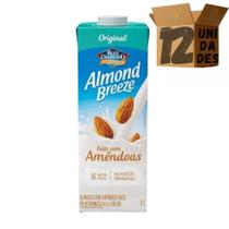 Kit 12 Bebida Vegetal De Amêndoa Original Almond Breeze 1l
