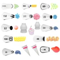Kit 12 Bicos De Confeitar Wilton + Adaptadores + Sacos