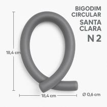 Kit 12 Bigodim Bigudinho Circular Santa Clara Nº1 Nº2 Nº3