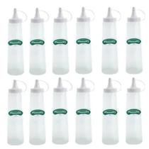 Kit 12 Bisnaga Ketchup Mostarda Molhos Grande 400ml Plasvale