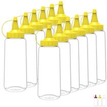 Kit 12 Bisnagas Flexível Transparente 250ML Molho Ketchup Maionese Mostarda Lanchonete Reutilizável Kit 12 Bisnagas Flexível Transparente 250ML Molho Ketchup Maionese Mostarda Lanchonete Reutilizável
