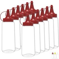 Kit 12 Bisnagas Flexível Transparente 250ML Molho Ketchup Maionese Mostarda Lanchonete Reutilizável Kit 12 Bisnagas Flexível Transparente 250ML Molho Ketchup Maionese Mostarda Lanchonete Reutilizável