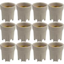 Kit 12 BOCAL E27 SUPORTE DE PORCELANA PARA LÂMPADA BLUMENAU
