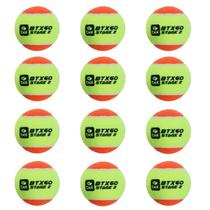 Kit 12 Bolas BTXGO Stage 2 Esportiva Beach Tennis Alta Durabilidade Resistência Bel