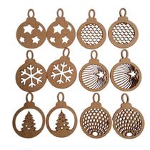 kit 12 bolas Enfeites Para Árvore de Natal em mdf 3mm ( ja pronto) BRIND526 kit 12 bolas Enfeites Para Árvore de Natal em mdf 3mm ( ja pronto) BRIND526