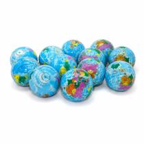 Kit 12 Bolinhas Anti Stress Coloridas Mapa Mundi Educativas Infantil Globo Geográficas Brinquedo Criança