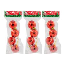 Kit 12 Bolinhas Vermelhas Decoração Enfeite Árvore De Natal Kit 12 Bolinhas Vermelhas Decoração Enfeite Árvore De Natal