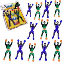 Kit 12 Boneco Ninja Gruda Na Parede De Brinquedo Infantil