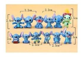 Kit 12 Bonecos Miniatura Lilo & Stitch Action Figure 3 Cm