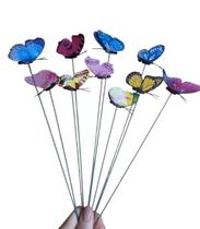 Kit 12 Borboletas Decorativas Jardim E Vasos 3D Resistente