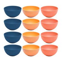 Kit 12 Bowl de Bambu PP Tigela Cores Sortidas Stripes Sopa Salada Sobremesas 12cm Lyor Kit 12 Bowl de Bambu PP Tigela Cores Sortidas Stripes Sopa Salada Sobremesas 12cm Lyor