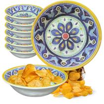 Kit 12 Bowl Melamina 19cm Tipo Plastico Grosso Leve Facil de Lavar Não Quebra Não Risca Ideal Piscina Tigela