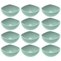 Kit 12 Bowl Trio Crippa Verde Menta Cumbuca Grande 500ml Plástico Salada Sopas Caldos