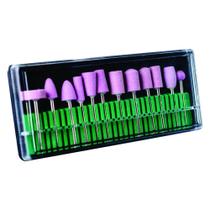 Kit 12 Brocas de Cerâmica Profissionais Lixas Lixadeiras Elétrica Unha ROSA Kit 12 Kit 12 Brocas de Cerâmica Profissionais Lixas Lixadeiras Elétrica Unha ROSA Kit 12