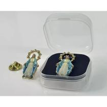 Kit 12 Broches Nossa Senhora das Graças com Pedras + Caixinha Kit 12 Broches Nossa Senhora das Graças com Pedras + Caixinha
