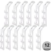 Kit 12 Cabide com 3 Ganchos Para Organizar Roupas no Armário Kit 12 Cabide com 3 Ganchos Para Organizar Roupas no Armário