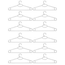 Kit 12 Cabides de Roupa Vestidos Regatas Cristal Transparentes Adultos Cinquetti