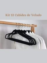 Kit 12 Cabides De Veludo Para Calças Blusas Multiuso Portátil Calceiro Aveludado Organização Armário