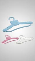 Kit 12 Cabides Infantis Ursinho Branco Plástico Kit 12 Cabides Infantis Ursinho Branco Plástico
