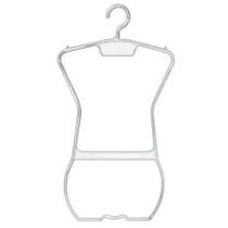Kit 12 Cabides Silhueta Biquíni Adulto Organizador Expositor de Roupas Transparente Plástico