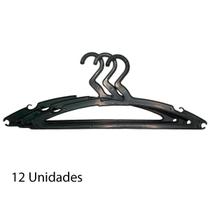 Kit 12 Cabides Slim Eco Flow Plastico Resistente
