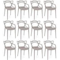 Kit 12 Cadeiras de Jantar Allegra Prática Empilhável - Fendi