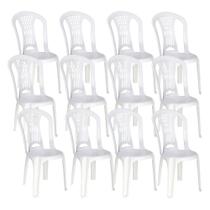 Kit 12 Cadeiras de Plástico Sem Braço Laguna Tramontina Basic