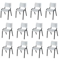 Kit 12 Cadeiras Iso Fixa Empilhável Escola Igreja Salão Kit 12 Cadeiras Iso Fixa Empilhável Escola Igreja Salão