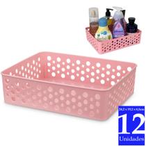 Kit 12 caixa cesto organizador multiuso guarda roupa quarto do bebê closet maquiagem armário cozinha