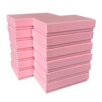 Kit 12 Caixa de Papelão Rosa Com Espumas Para Presentes Acessórios Relógios Resistente