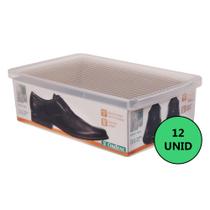 Kit 12 Caixa De Sapato Transparente Para Organizar - Grande Kit 12 Caixa De Sapato Transparente Para Organizar - Grande
