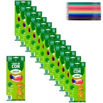 Kit 12 Caixas De Lápis De Cor Com 12 Cores Sextavado Resina Kit 12 Caixas De Lápis De Cor Com 12 Cores Sextavado Resina