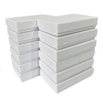 Kit 12 Caixas De Papelão Embalagens Rígida Para Acessórios Resistente Branca 14cm x 8.6cm x 3cm