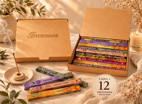 Kit 12 Caixas Incenso Indiano Sortido Porta Incenso Decorativo Kit 12 Caixas Incenso Indiano Sortido Porta Incenso Decorativo