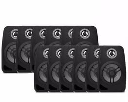 Kit 12 Caixas Som Acustica Som Ambiente 55w Orion Preta