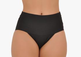 Kit 12 Calcinha Fitness Cintura Alta Cós Duplo Compressão