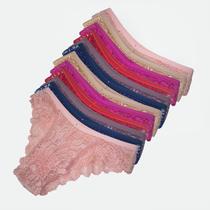 Kit 12 Calcinha Semi Fio Renda Feminina Cos Alto Tanga Asa Delta Revenda
