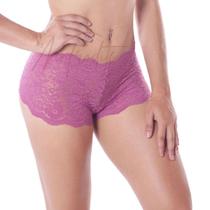 Kit 12 Calcinhas Caleçon Rendado Boxer Shortinho Atacado
