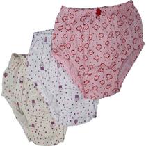Kit 12 Calcinhas Estampadas Menina Infantil Algodao Ref 20