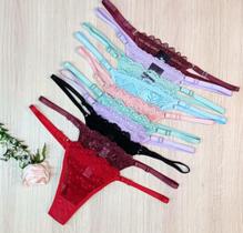 Kit 12 Calcinhas Fio com Regulagem Ajuste Personalizado