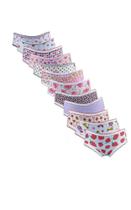 Kit 12 Calcinhas infantil 100 % algodão cores sortidas G