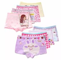 Kit 12 Calcinhas infantil Box Boxer (2a10 anos) 100% Cotton Algodão