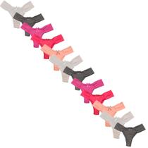 Kit 12 Calcinhas Tanga Borboleta Fristyle Microfibra Cós Alto