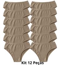 Kit 12 Calcinhas Tangão Cotton Algodão Feminina